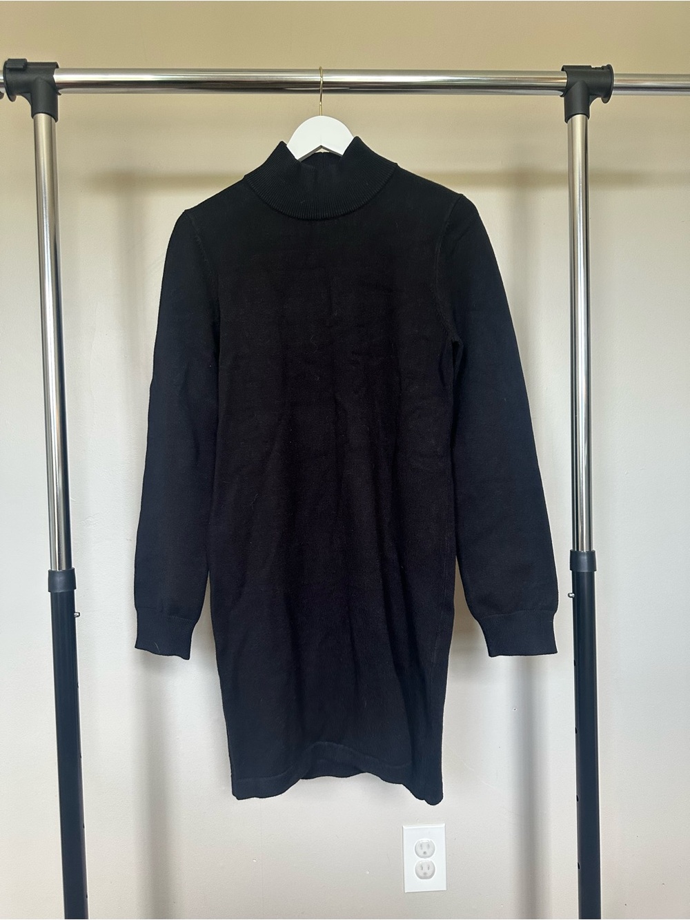 Lovers + Friends Black Ribbed Collar Knit Top